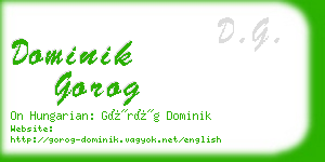 dominik gorog business card